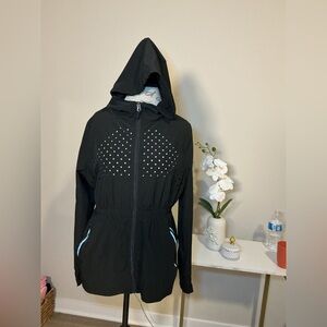 Cali sports Black Hooded Women's Jacket